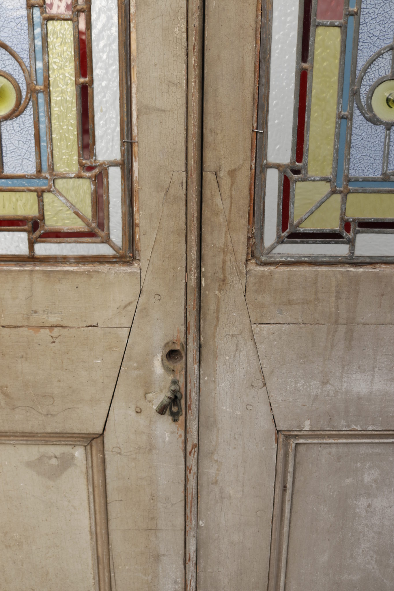 A Pair of Antique Stained Glass Doors UK Architectural Heritage