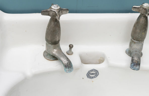An Antique Double Wash Basin with Stand