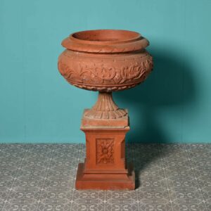 Large Antique Terracotta Garden Centrepiece Urn