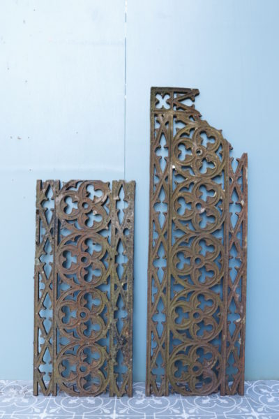 A Set of Fifteen Gothic Style Cast Iron Floor Grills 16m (52ft)