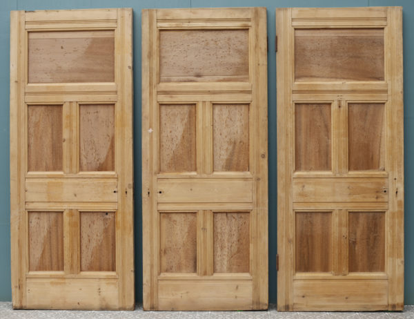 A Set of 3 Reclaimed Stripped Pine Doors