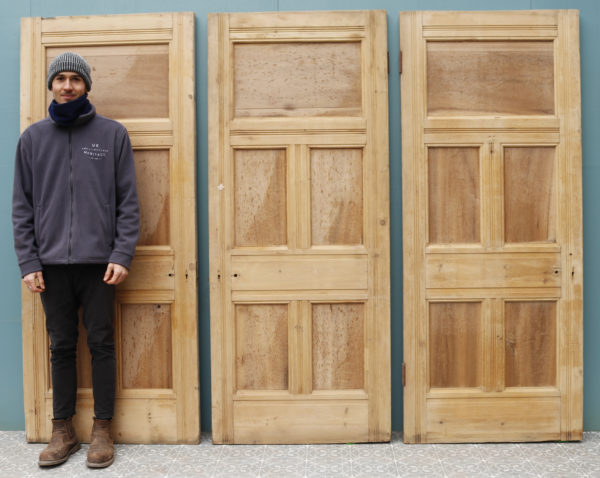 A Set of 3 Reclaimed Stripped Pine Doors