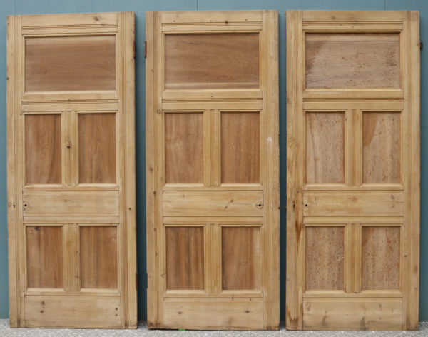 A Set of 3 Reclaimed Stripped Pine Doors