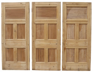 A Set of 3 Reclaimed Stripped Pine Doors