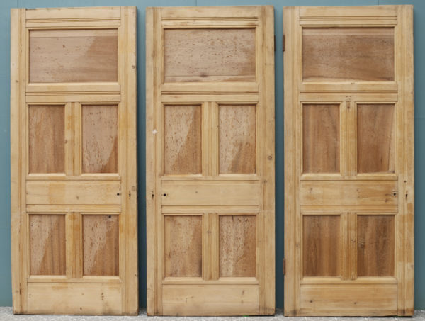 A Set of 3 Reclaimed Stripped Pine Doors