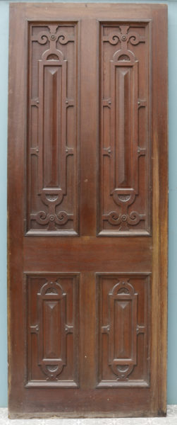 A Reclaimed Jacobean Style Carved Oak Interior Panel