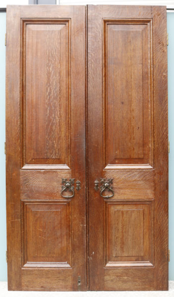 A Set of Reclaimed Victorian Style Oak Exterior Doors