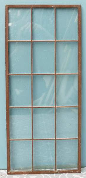 Twelve Reclaimed Copper-light Window Panels