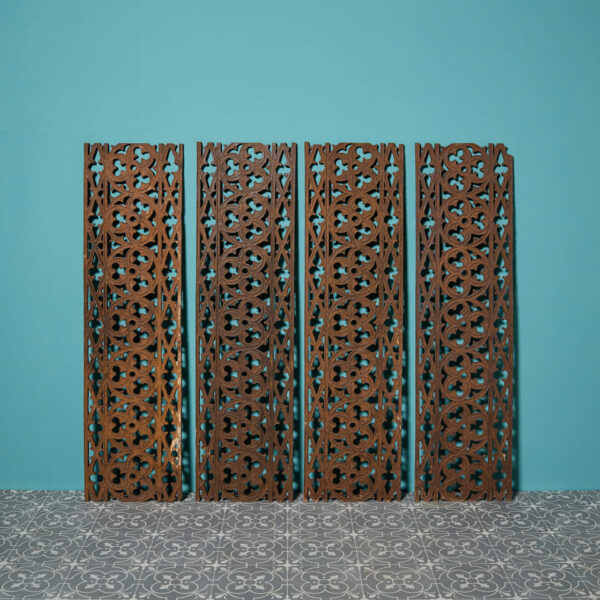 Set of 12 Gothic Style Cast Iron Floor Grills 11.75m (38ft)