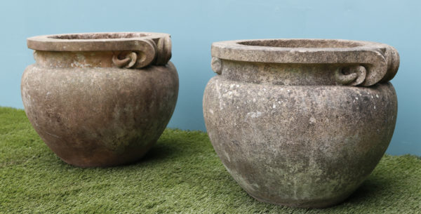 A Pair of Compton Style Stone Planters