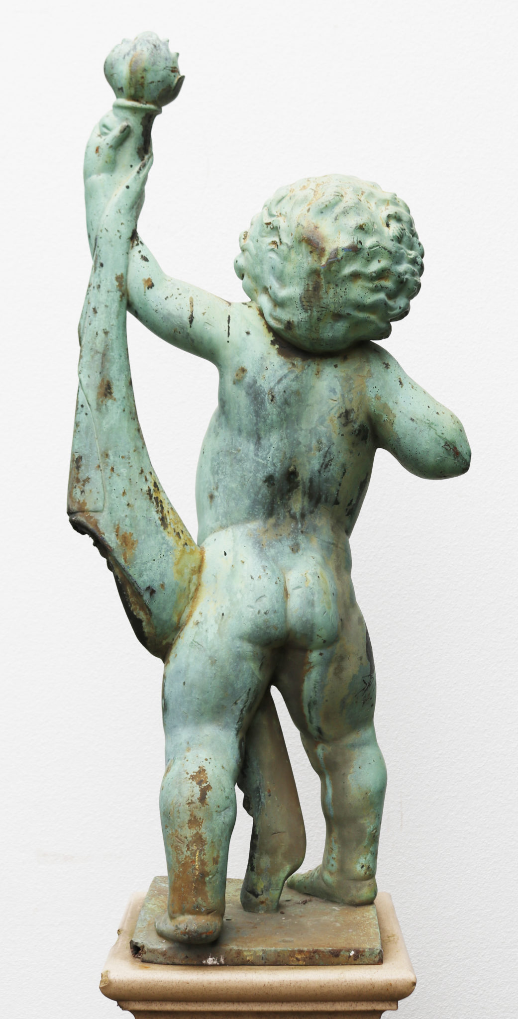 An Antique Bronze Garden Statue of a Putto UK Heritage