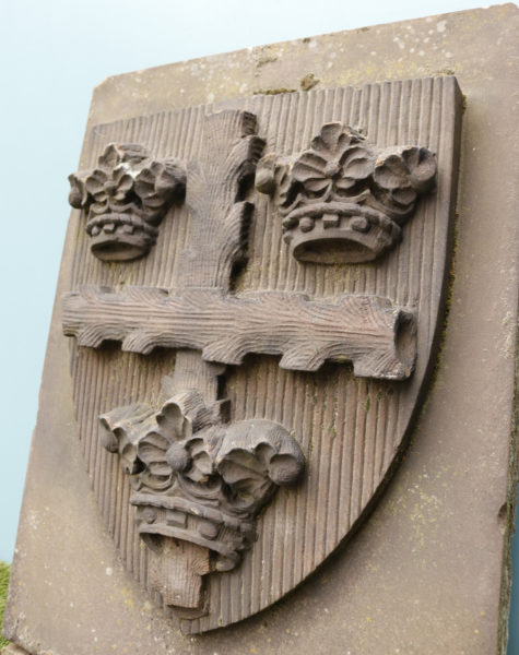 A Large Carved Stone Crest or Coat of Arms
