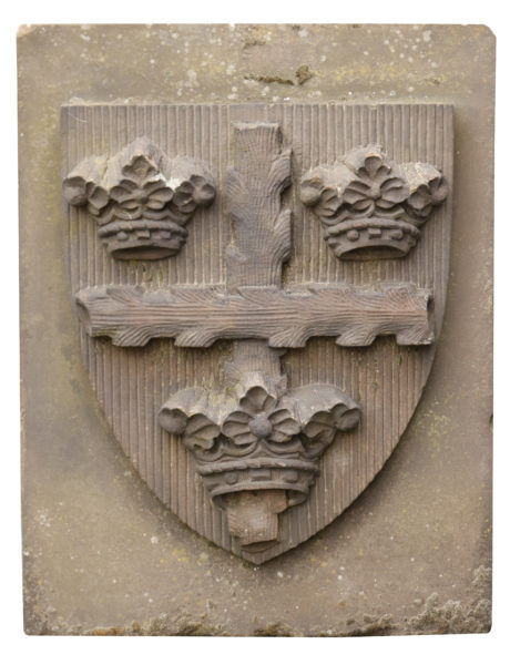 A Large Carved Stone Crest or Coat of Arms