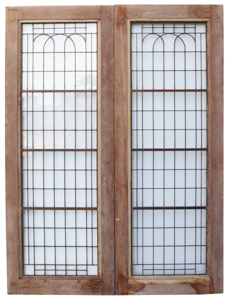 Reclaimed Art Deco Copper-Light Double Doors