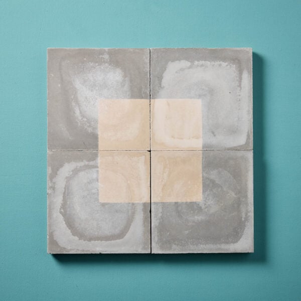 Reclaimed Monochrome Black and Cream Square Pattern Encaustic Tiles 2.2 m2 (23 ft2)