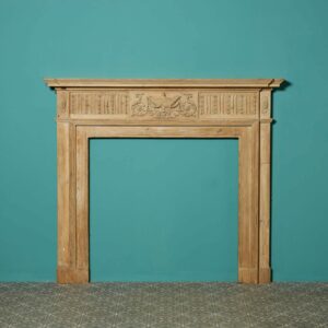 Antique Neoclassical Style Carved Pine Fire Surround