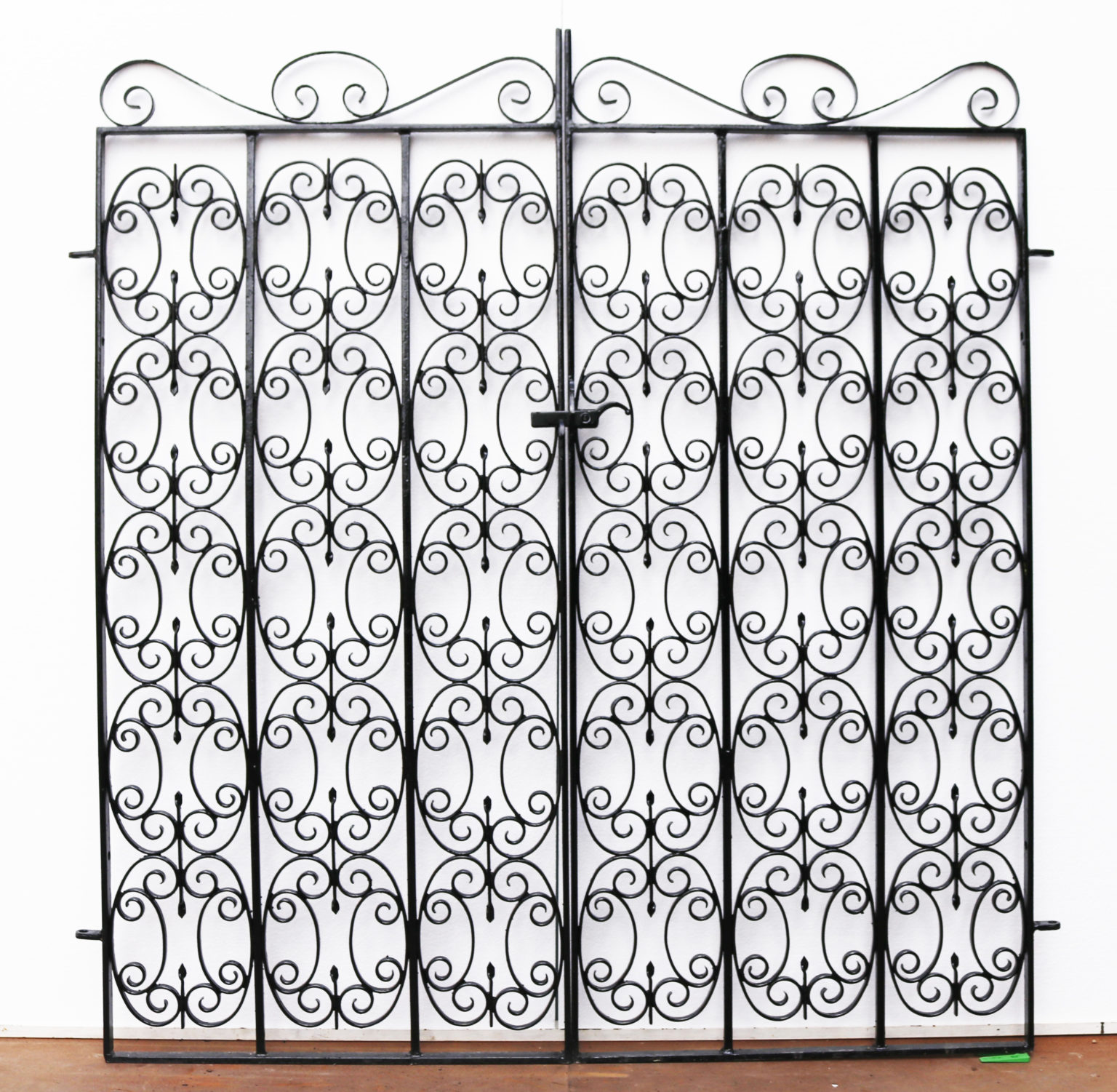 Pair of Reclaimed Wrought Iron Garden Gates - UK Architectural Heritage