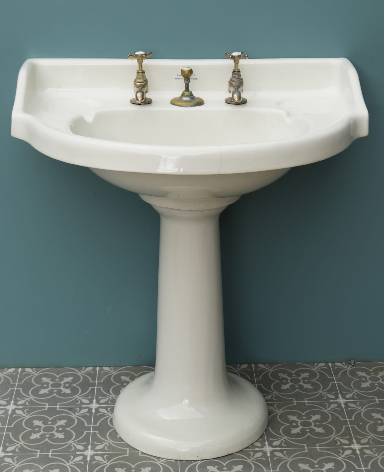 Antique Edwardian Style Shanks Pedestal Basin UK Heritage