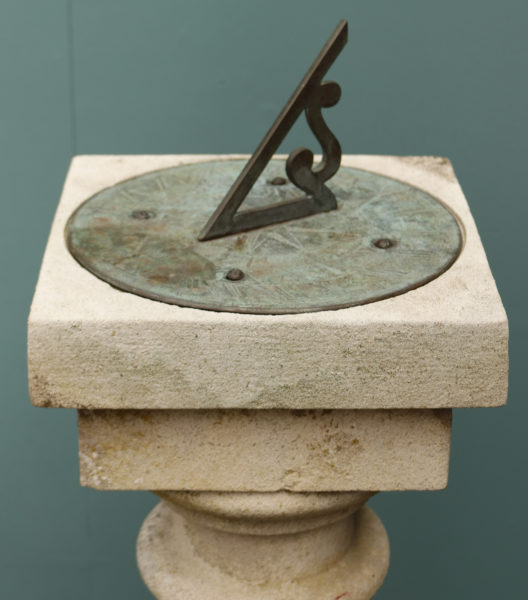 Antique Portland Stone and Bronze Sundial