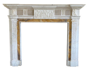 Antique Carved Marble Fireplace