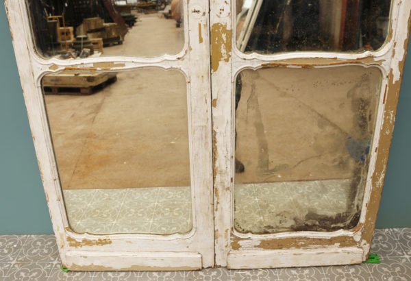 Set of Antique Mirrored Oak Doors