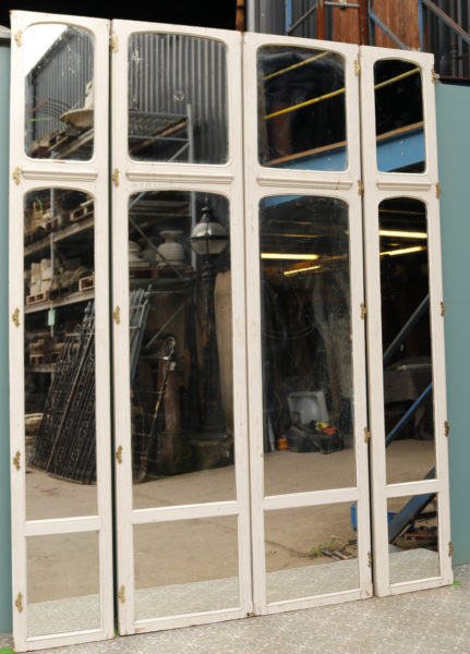 Set of Antique Walnut Mirrored Doors