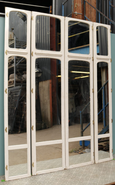 Set of Antique Walnut Mirrored Doors