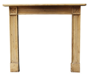 Antique Georgian style waxed pine fire surround