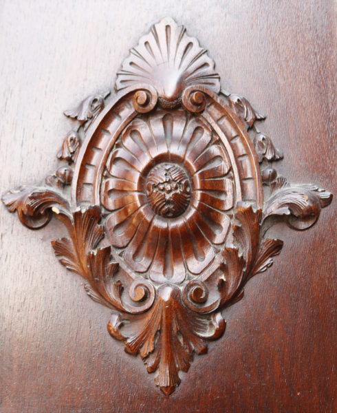 Antique Carved Walnut Door