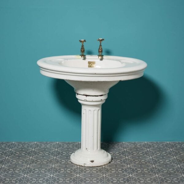 Large Antique George Jennings Pedestal Basin