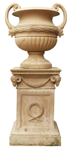 Neoclassical Style Doulton Urn on Pedestal