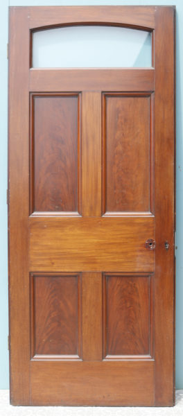 Victorian Mahogany Door With Glass