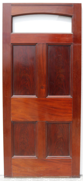 Victorian Mahogany Door With Glass