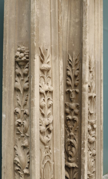 Pair of Antique Carved Limestone Pedestals