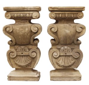 Pair of Georgian Limestone Pedestals