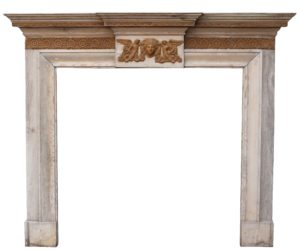 Late 19th Century Pine and Composition Fire Surround