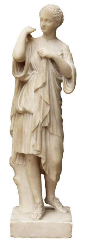 Antique Carved Alabaster Grand Tour Statue