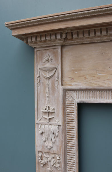 English Georgian Carved Wooden Fire Surround