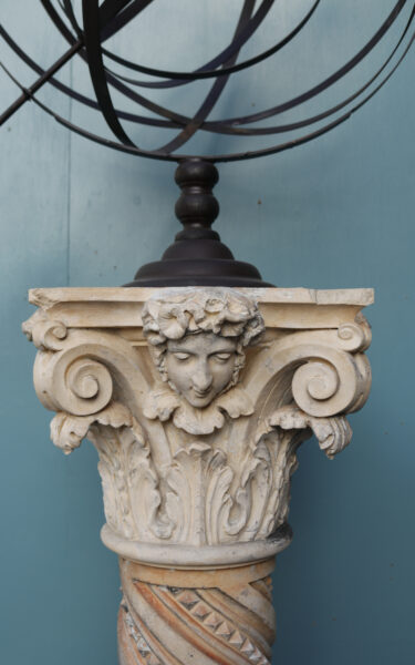 Antique Terracotta Garden Armillary Sundial