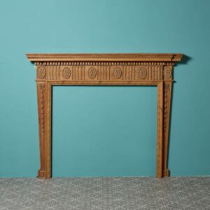 Antique English Carved Wooden Fireplace