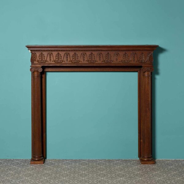 Neoclassical Style Antique Oak Fireplace
