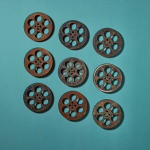 A Collection of Vintage Cinema Projection Reels or Spools