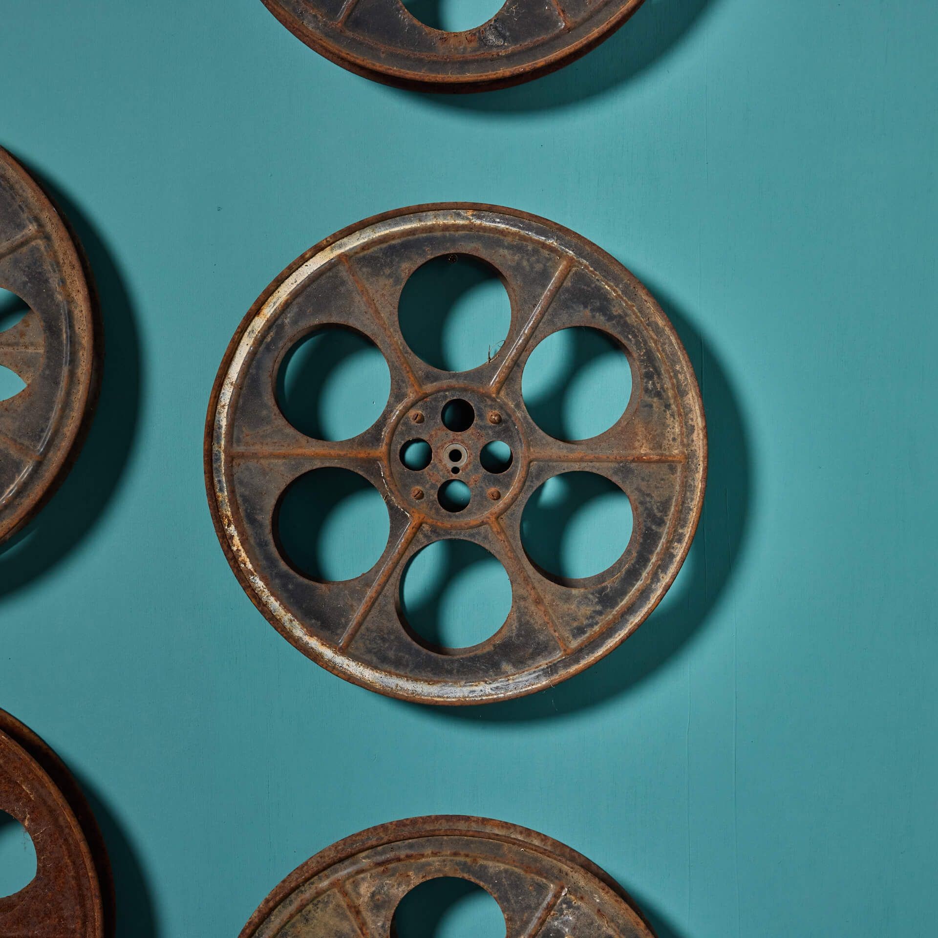 A Collection of Vintage Cinema Projection Reels or Spools - UK