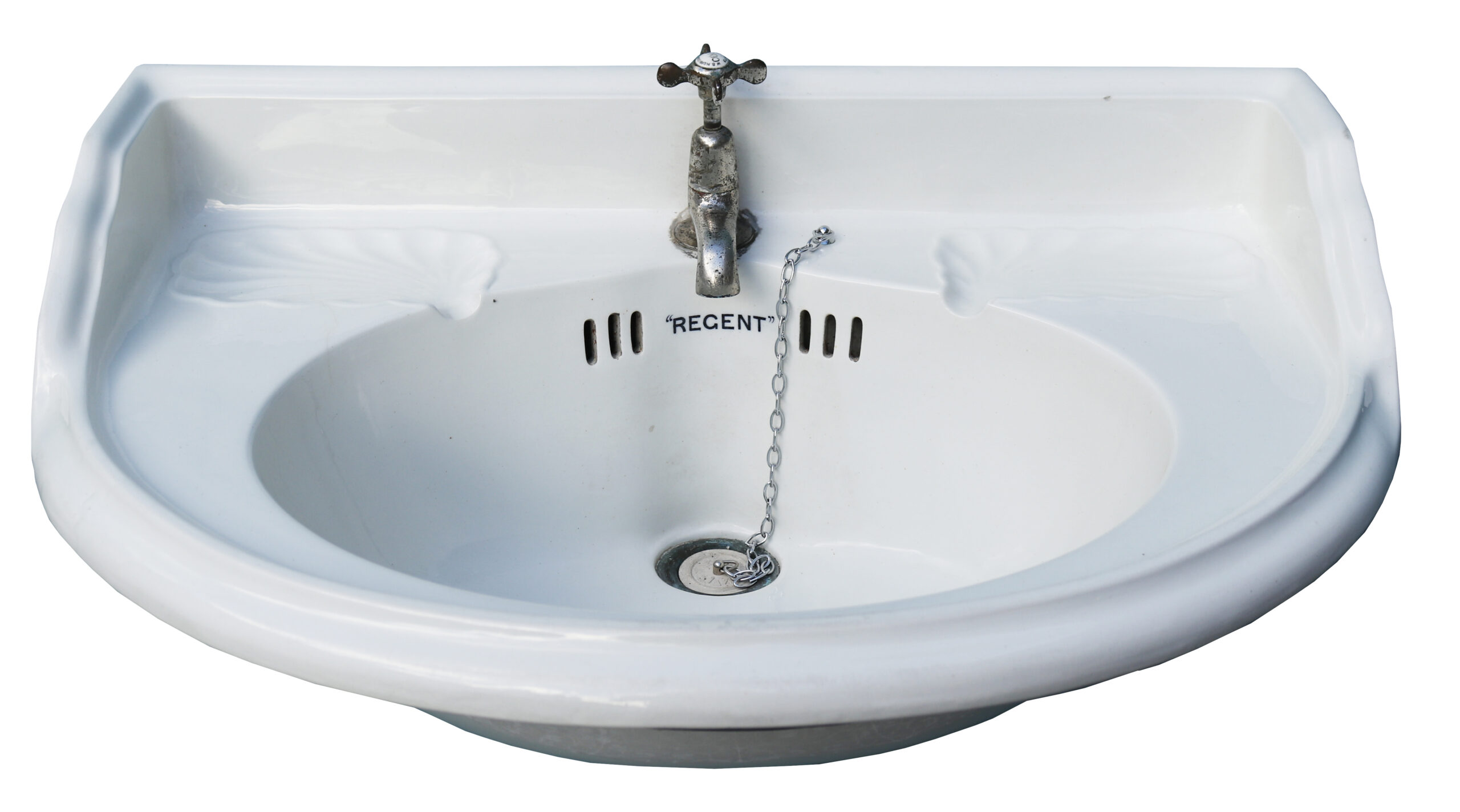 Antique Rounded Porcelain Sink with Bracket