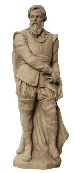 Antique Terracotta Statue of a Renaissance Figure