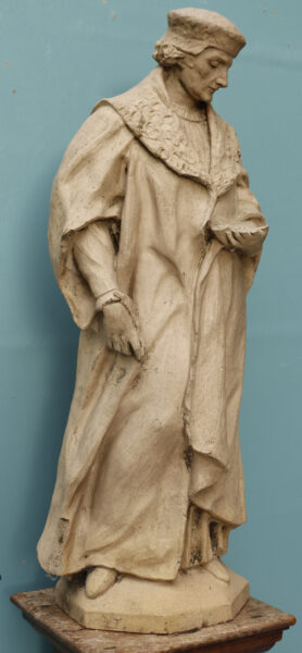 Antique Terracotta Statue of a Medieval Writer