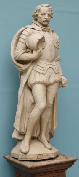 Antique Terracotta Statue of a Renaissance Soldier