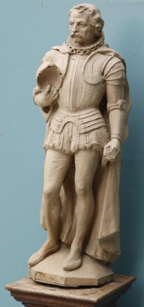 Antique Terracotta Statue of a Renaissance Soldier