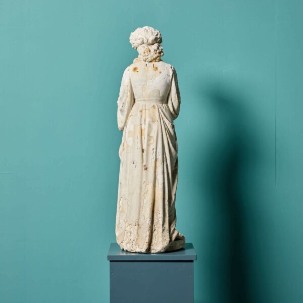 Antique Classical Maiden Plaster Statue