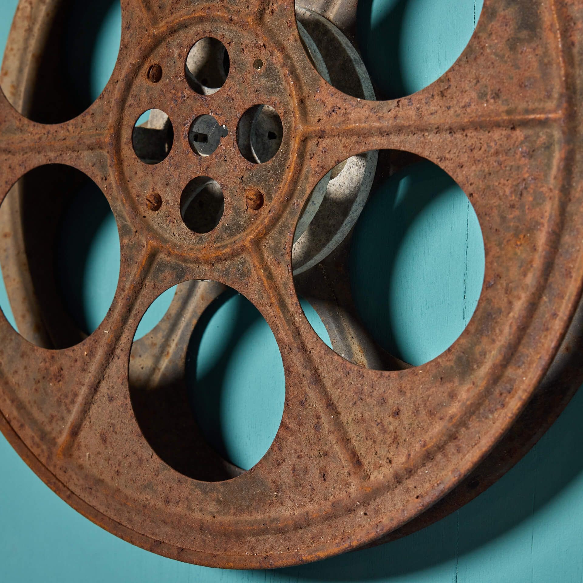 A Collection of Vintage Cinema Projection Reels or Spools - UK